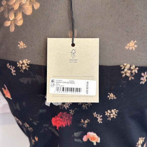 Hanna Short Sleeve Mesh Kora Midi Dress by All Saints size 8 NWT - Picture 4 of 4